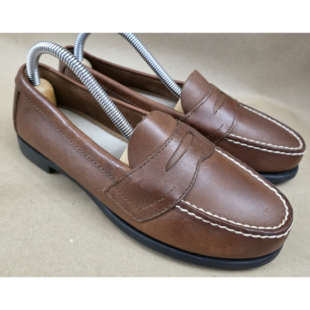 Eastland (Sz 6 M) Shoes Women's Leather Classic 2 Penny Loafers Brown Slip On's
